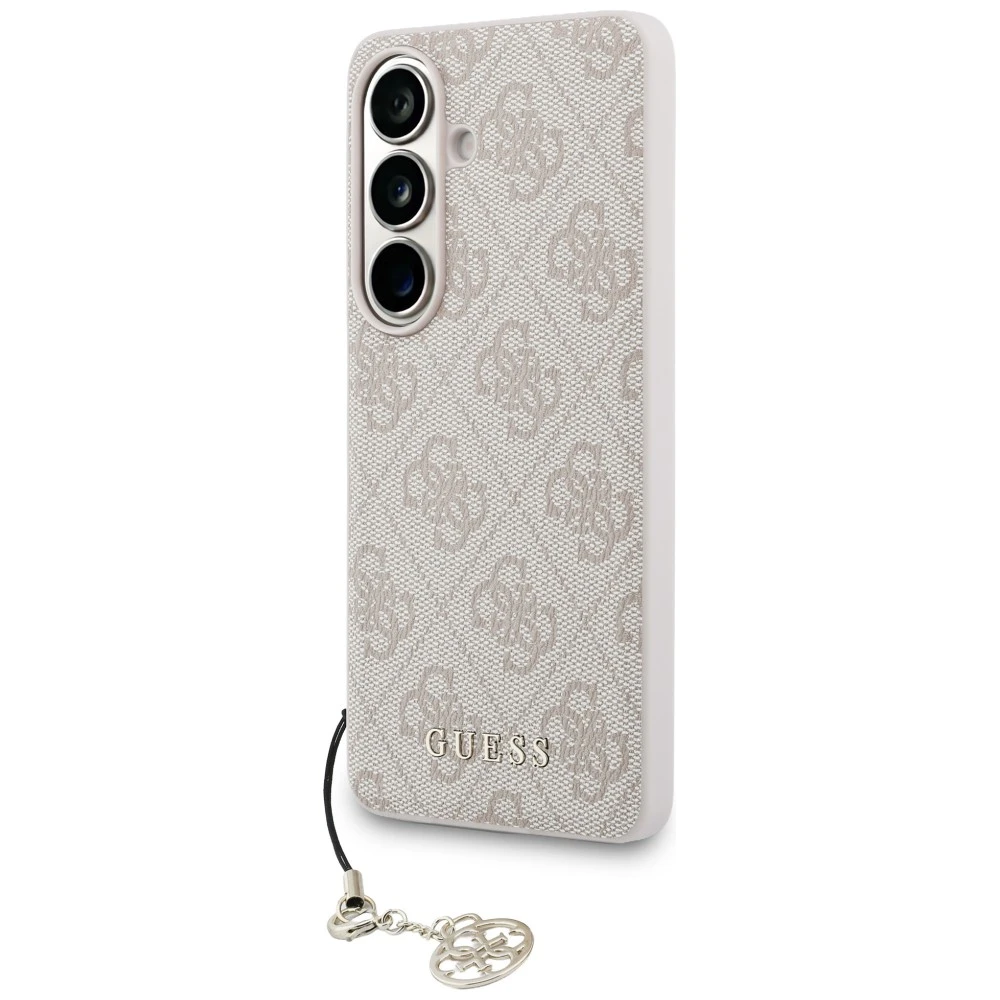 „Guess 4G Classic Logo Charm MagSafe“ dėklas, skirtas „Samsung Galaxy S26“, rožinis aprašymas - Prekės nuotrauka