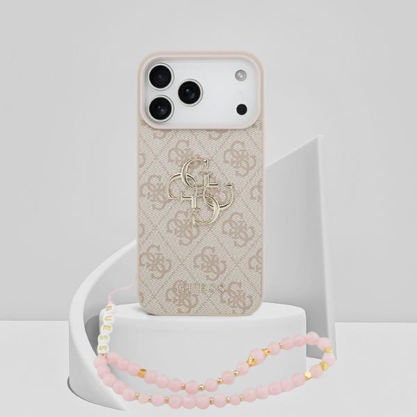 Guess 4G Strap 4G Classic Logo dėklas skirtas Apple iPhone 17 Pro Max rožinės spalvos aprašymas - Prekės nuotrauka Guess 4G Strap 4G Classic Logo dėklas skirtas Apple iPhone 17 Pro Max rožinės spalvos aprašymas - Prekės nuotrauka