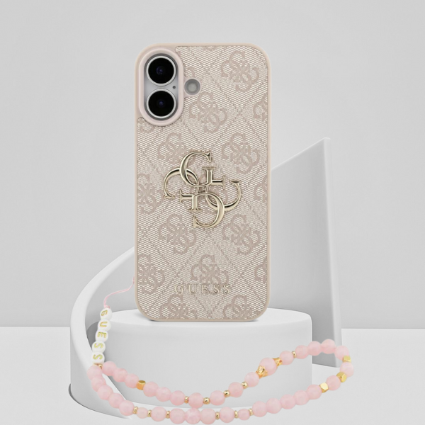 Guess 4G Strap 4G Classic Logo dėklas skirtas Apple iPhone 17 rožinės spalvos aprašymas - Prekės nuotrauka Guess 4G Strap 4G Classic Logo dėklas skirtas Apple iPhone 17 rožinės spalvos aprašymas - Prekės nuotrauka