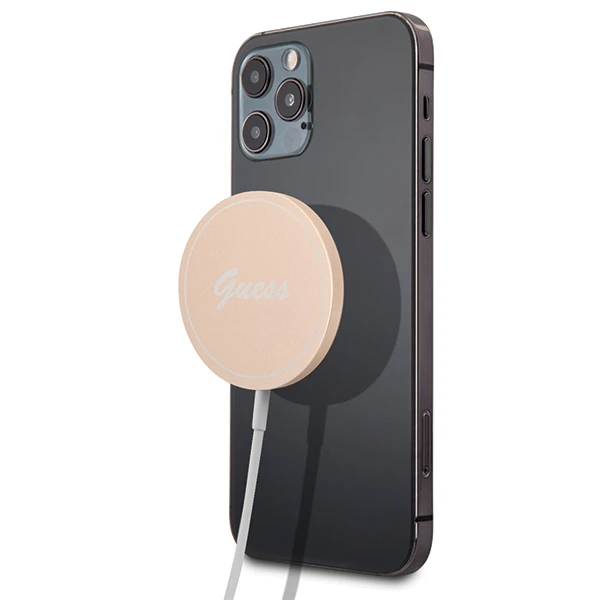 Guess induction GUCBMSLRD 15W MagSafe - dėklas telefonui aukso spalvos aprašymas - Prekės nuotrauka