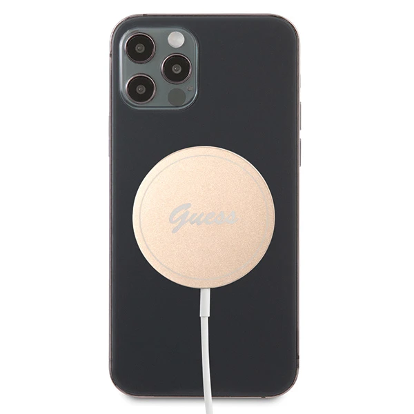 Guess induction GUCBMSLRD 15W MagSafe - dėklas telefonui aukso spalvos aprašymas - Prekės nuotrauka