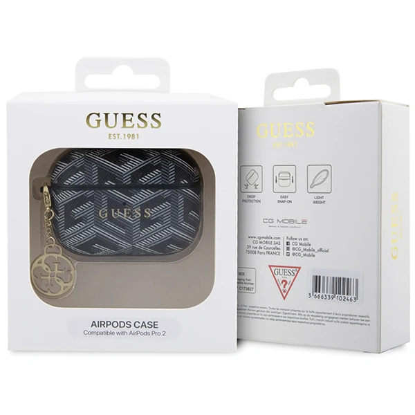 Guess GUAP2PGCE4CK AirPods Pro 2 cover - dėklas ausinėms juodos spalvos GCube Charm aprašymas - Prekės nuotrauka Guess GUAP2PGCE4CK AirPods Pro 2 cover - dėklas ausinėms juodos spalvos GCube Charm aprašymas - Prekės nuotrauka