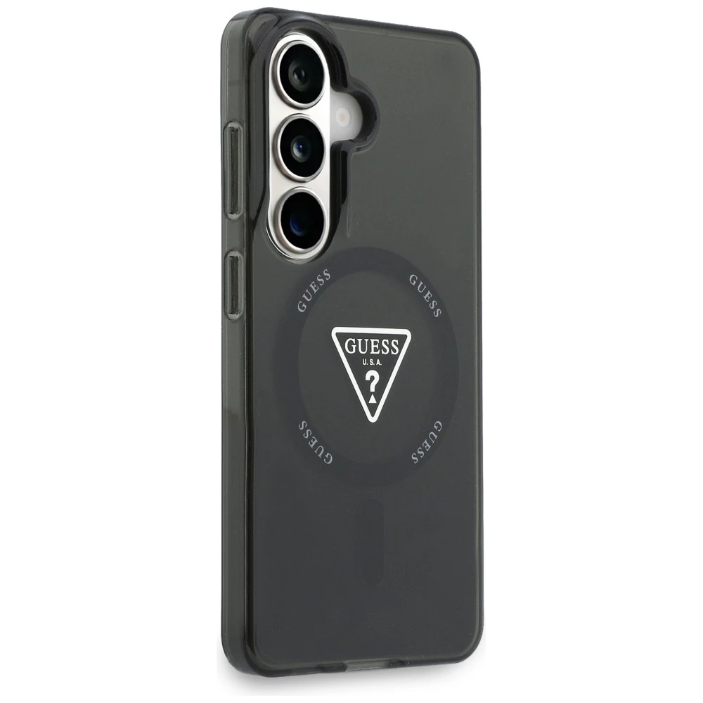 Guess C9b1c IML gradientinis trikampio formos „MagSafe“ dėklas, skirtas „Samsung Galaxy S26“, juodas aprašymas - Prekės nuotrauka