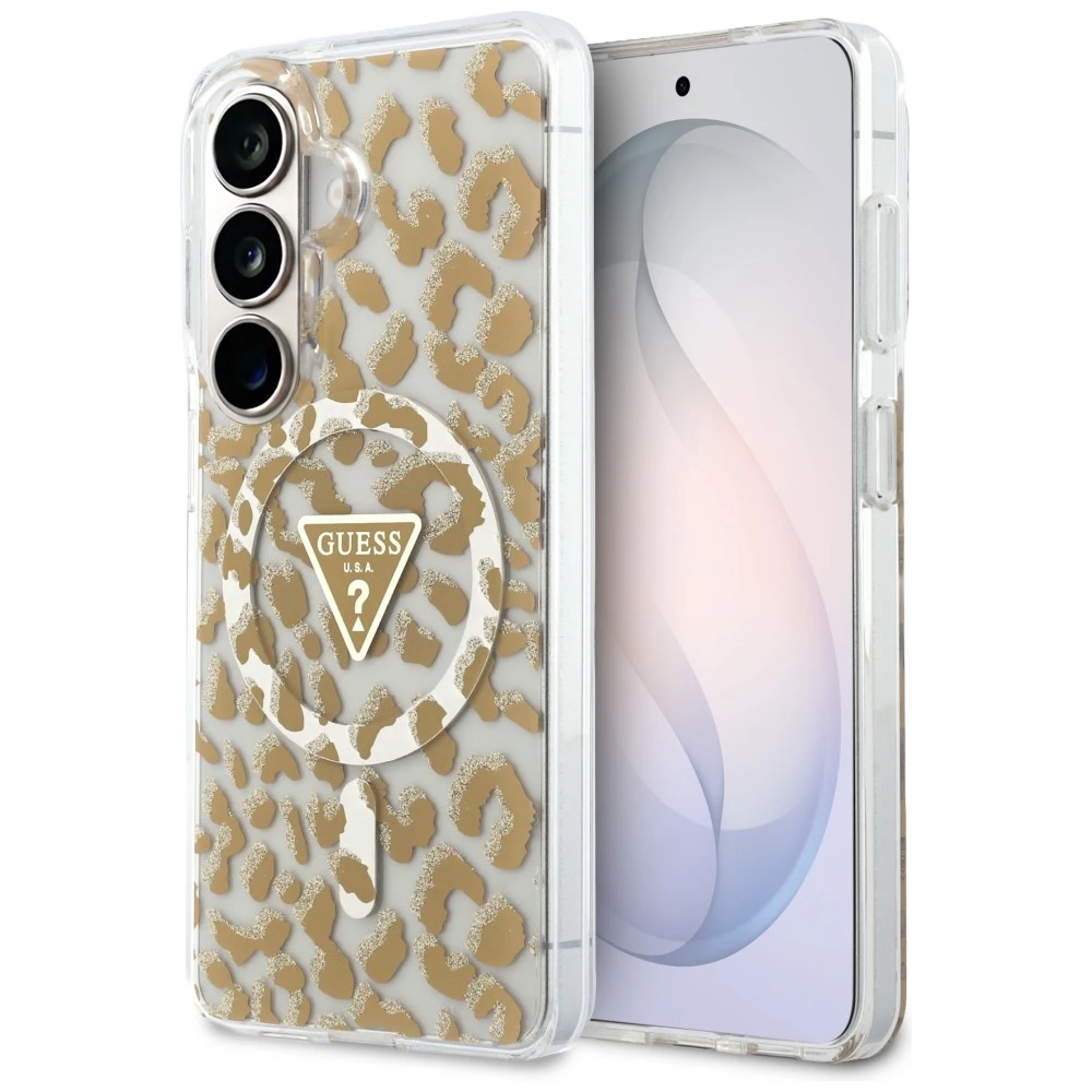 Guess IML leopardo rašto trikampis „MagSafe“ dėklas, skirtas „Samsung Galaxy S26“, rudas aprašymas - Prekės nuotrauka Guess IML leopardo rašto trikampis „MagSafe“ dėklas, skirtas „Samsung Galaxy S26“, rudas aprašymas - Prekės nuotrauka