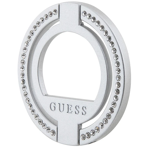 Guess MagSafe Ring Rhinestone holder - sidabro spalvos aprašymas - Prekės nuotrauka Guess MagSafe Ring Rhinestone holder - sidabro spalvos aprašymas - Prekės nuotrauka