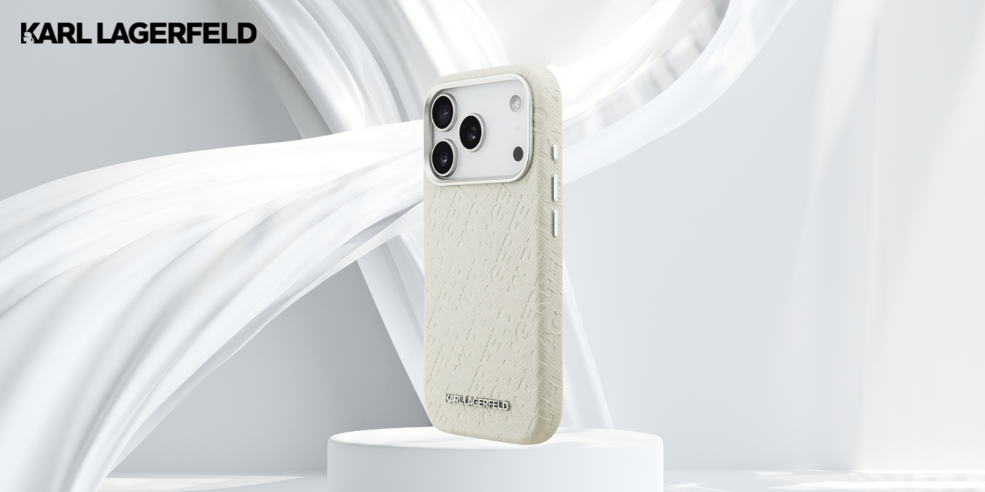 Karl Lagerfeld FW Stamped Karl MagSafe Dėklas skirtas Apple iPhone 17 Pro rusvai gelsvas aprašymas - Prekės nuotrauka