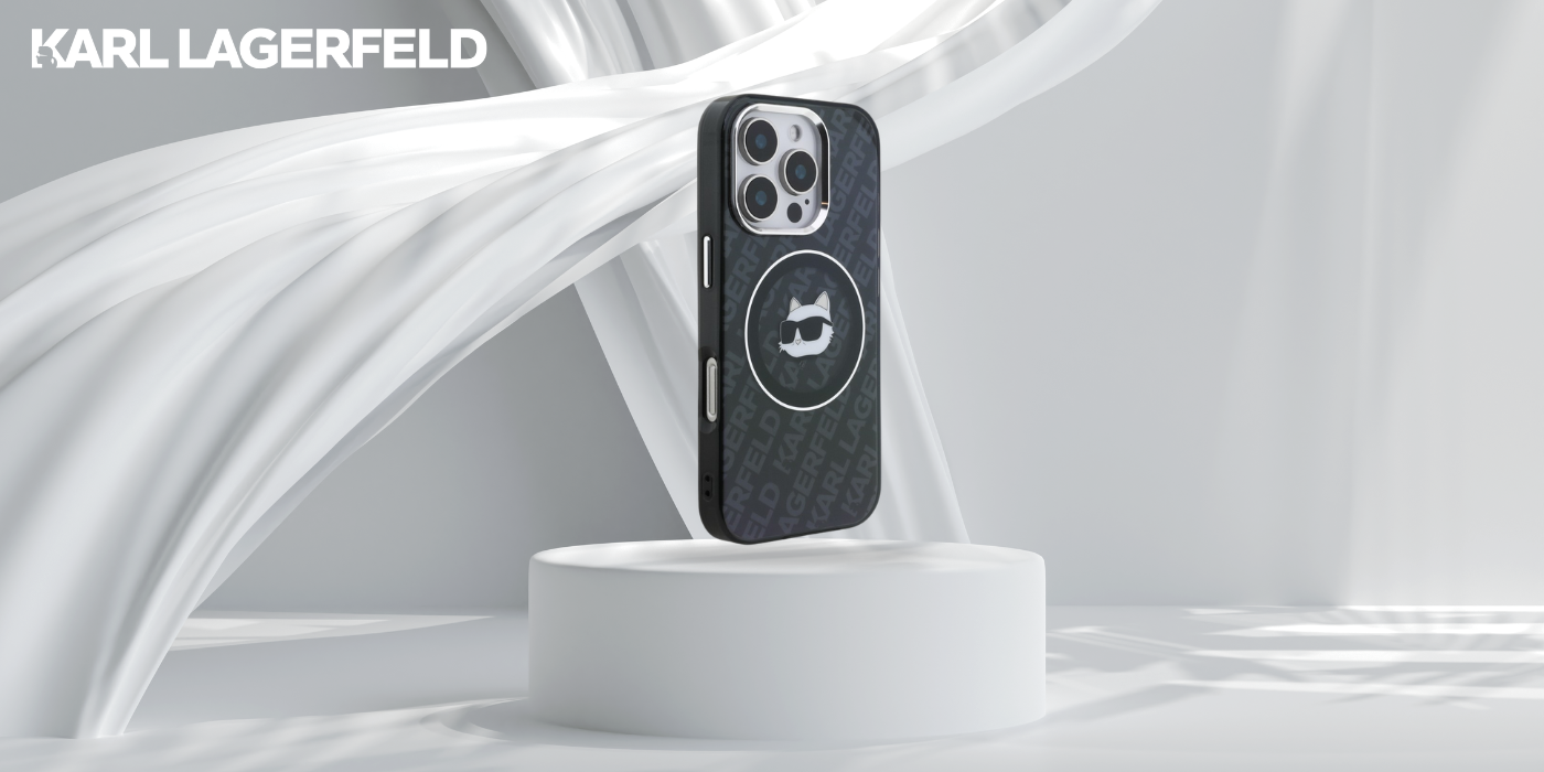 Dėklas Karl Lagerfeld IML Choupette Head Logo MagSafe Case for iPhone 16 Pro - Juodas aprašymas - Prekės nuotrauka