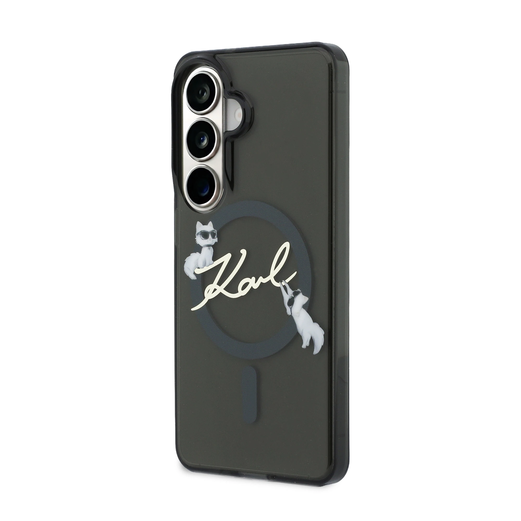 Dėklas Karl Lagerfeld IML KC Script MagSafe do Samsung Galaxy S26+ juoda aprašymas - Prekės nuotrauka