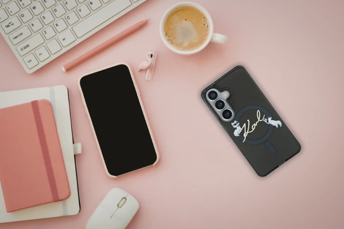 Dėklas Karl Lagerfeld IML KC Script MagSafe do Samsung Galaxy S26+ juoda aprašymas - Prekės nuotrauka