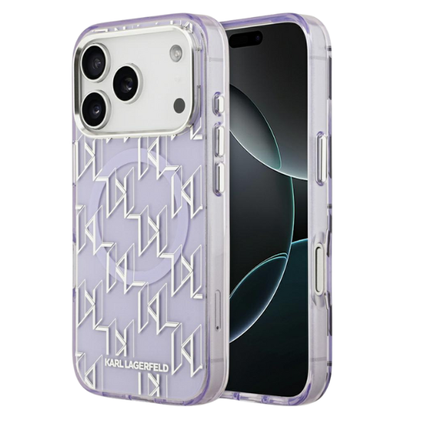 Karl Lagerfeld IML KL Monogram MagSafe dėklas skirtas Apple iPhone 17 Pro Violetinė aprašymas - Prekės nuotrauka