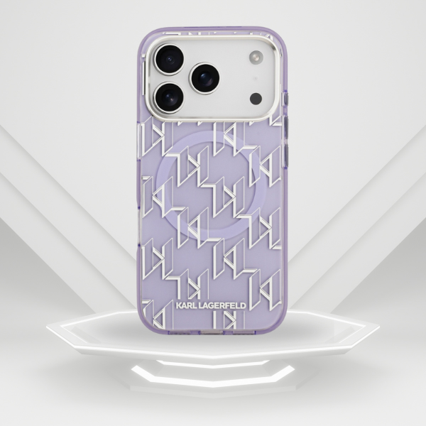 Karl Lagerfeld IML KL Monogram MagSafe dėklas skirtas Apple iPhone 17 Pro Max Violetinė aprašymas - Prekės nuotrauka