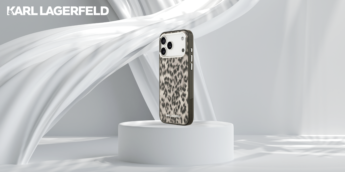 Karl Lagerfeld IML Leopard Pattern MagSafe dėklas skirtas Apple iPhone 17 Pro Max rudos spalvos aprašymas - Prekės nuotrauka