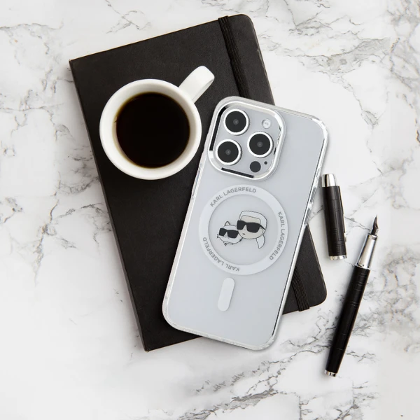Karl Lagerfeld IML Metal Choupette Head MagSafe Apple iPhone 16 - dėklas telefonui baltos spalvos aprašymas - Prekės nuotrauka Karl Lagerfeld IML Metal Choupette Head MagSafe Apple iPhone 16 - dėklas telefonui baltos spalvos aprašymas - Prekės nuotrauka