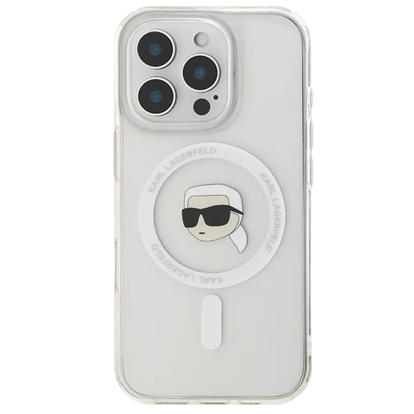 Karl Lagerfeld IML Metal Karl Head MagSafe Apple iPhone 16 Plus - dėklas telefonui baltos spalvos aprašymas - Prekės nuotrauka Karl Lagerfeld IML Metal Karl Head MagSafe Apple iPhone 16 Plus - dėklas telefonui baltos spalvos aprašymas - Prekės nuotrauka