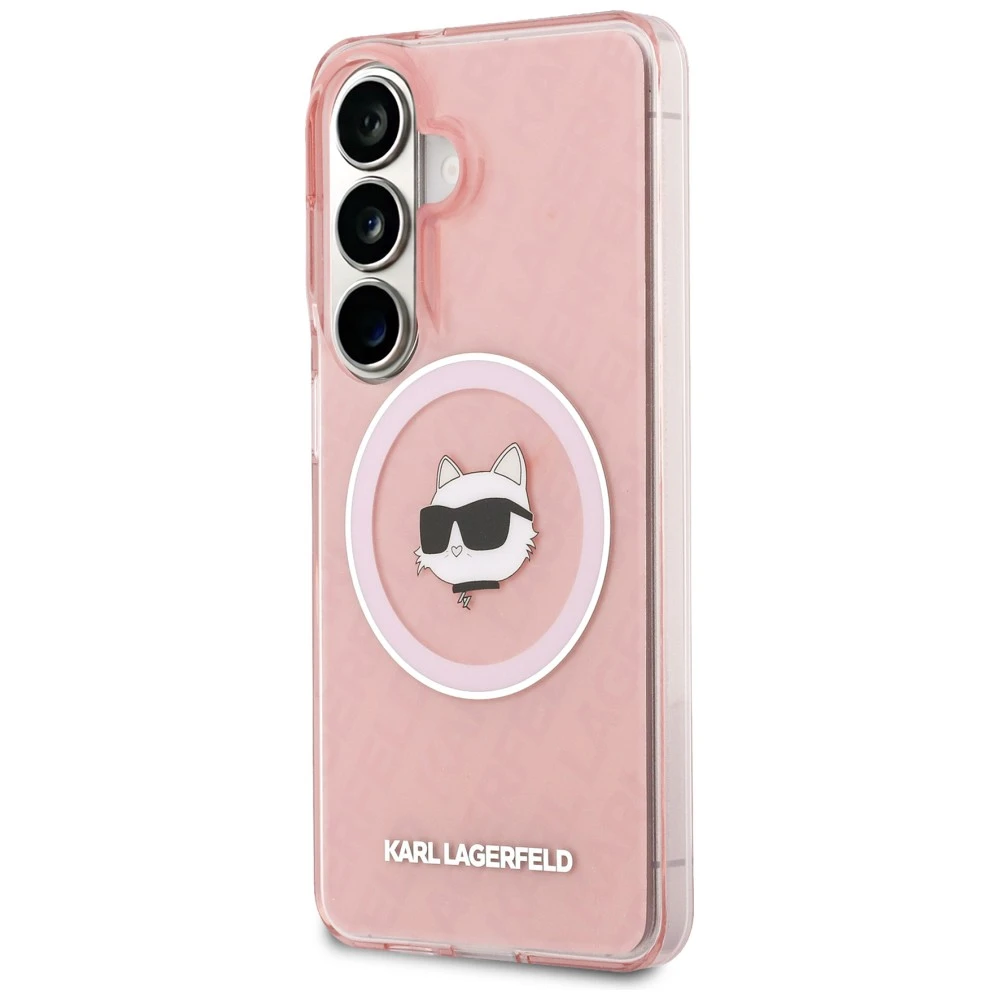Karl Lagerfeld IML kartotinis „Choupette MagSafe“ dėklas, skirtas „Samsung Galaxy S26“, rožinis aprašymas - Prekės nuotrauka