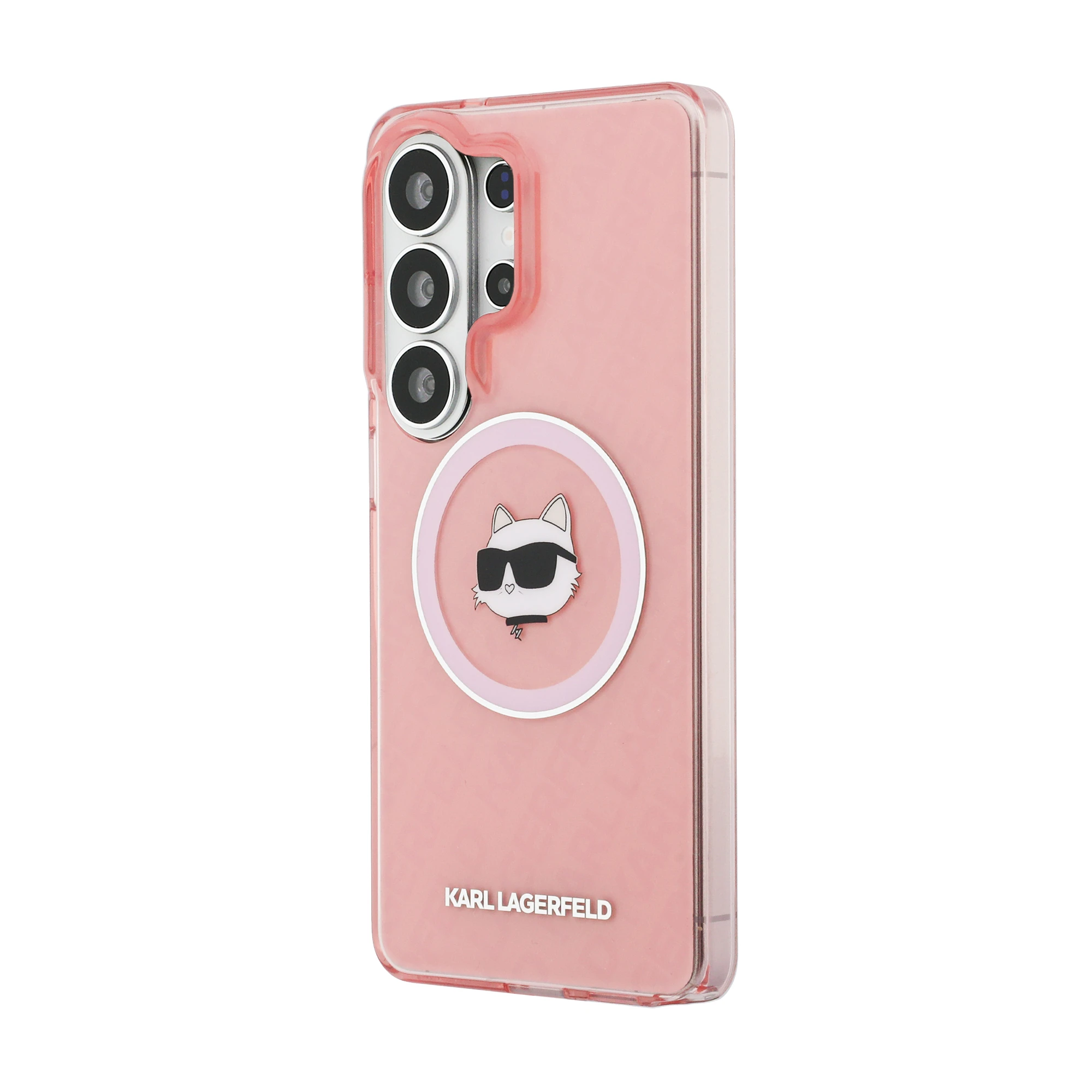 Karl Lagerfeld IML Repeated Choupette MagSafe dėklas, skirtas Samsung Galaxy S26 Ultra, rožinis aprašymas - Prekės nuotrauka