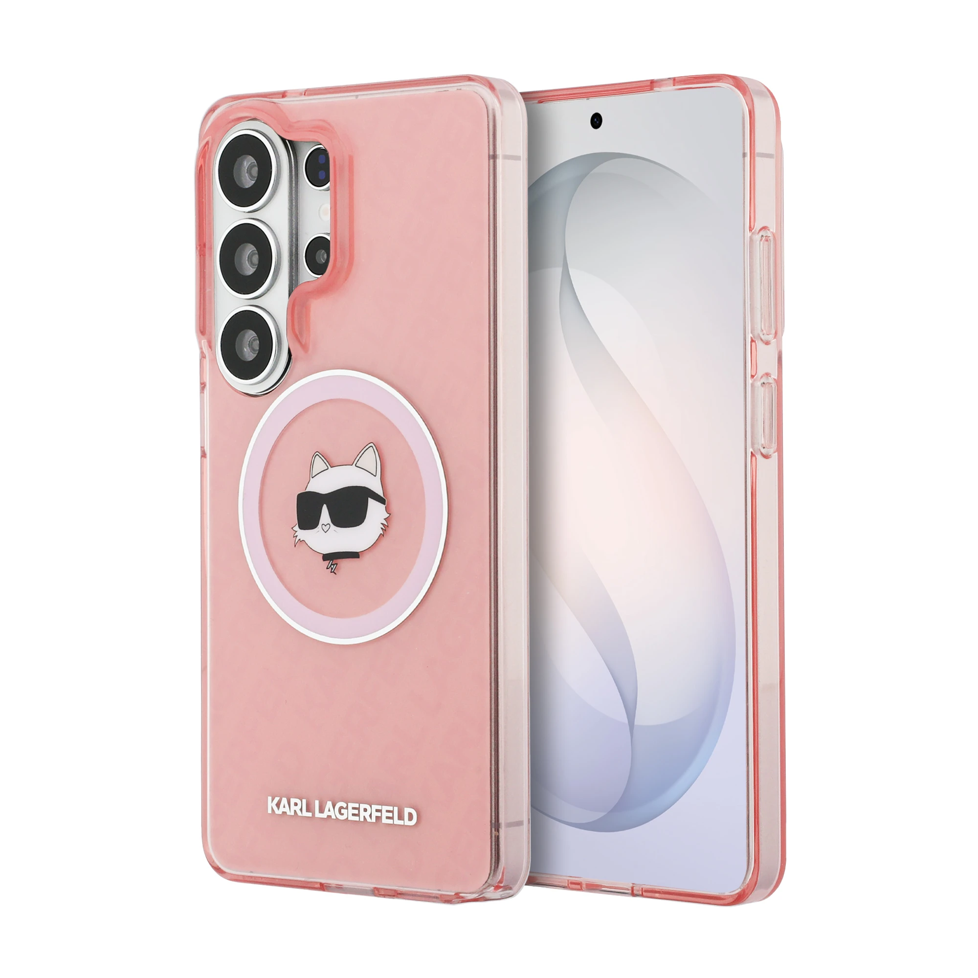 Karl Lagerfeld IML Repeated Choupette MagSafe dėklas, skirtas Samsung Galaxy S26 Ultra, rožinis aprašymas - Prekės nuotrauka