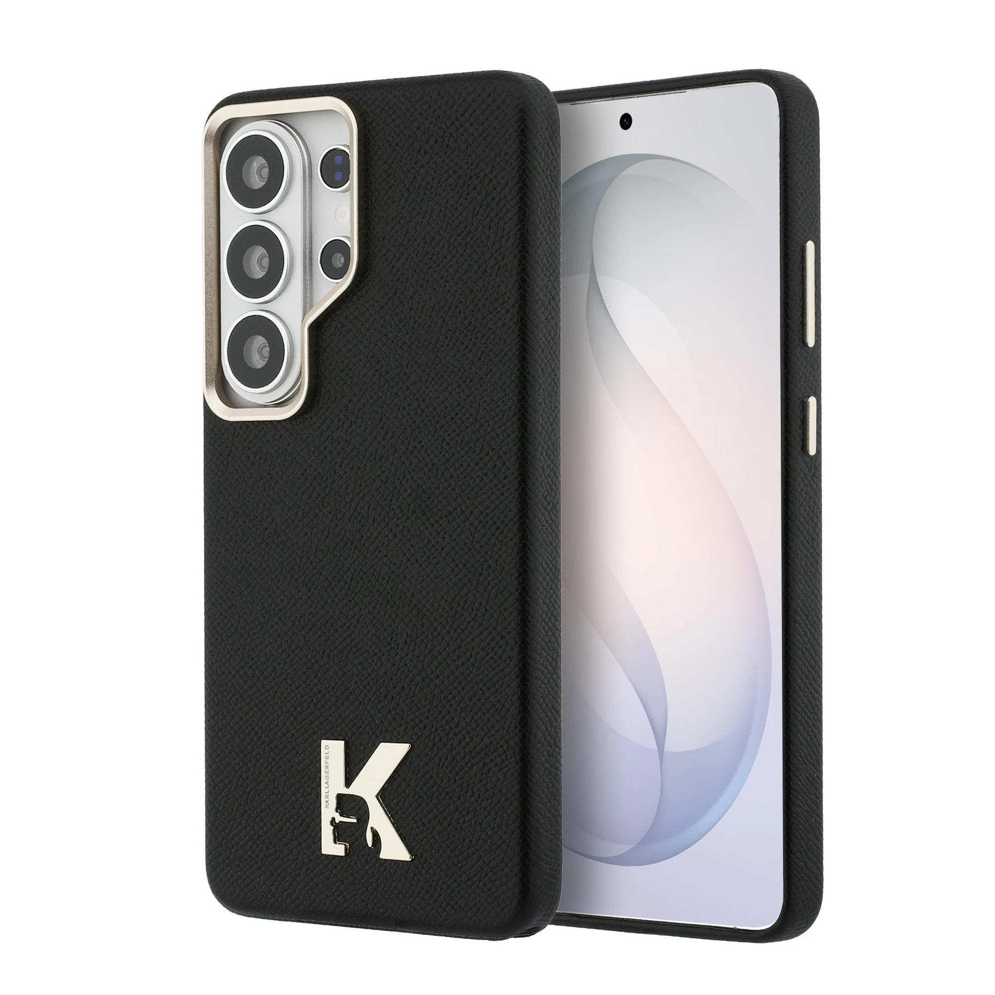 Karl Lagerfeld K metalinis logotipo „MagSafe“ dėklas, skirtas „Samsung Galaxy S26 Ultra“, juodas aprašymas - Prekės nuotrauka