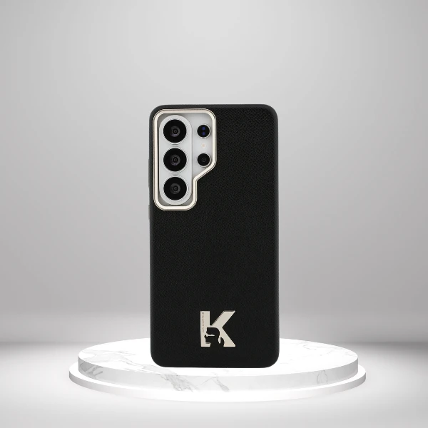 Karl Lagerfeld K metalinis logotipo „MagSafe“ dėklas, skirtas „Samsung Galaxy S26 Ultra“, juodas aprašymas - Prekės nuotrauka