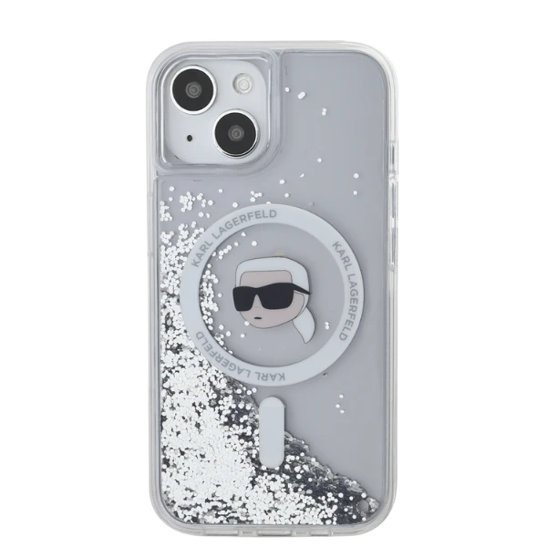 Karl Lagerfeld Liquid Glitter Karl Head MagSafe Apple iPhone 15 Pro - dėklas telefonui skaidrus aprašymas - Prekės nuotrauka Karl Lagerfeld Liquid Glitter Karl Head MagSafe Apple iPhone 15 Pro - dėklas telefonui skaidrus aprašymas - Prekės nuotrauka