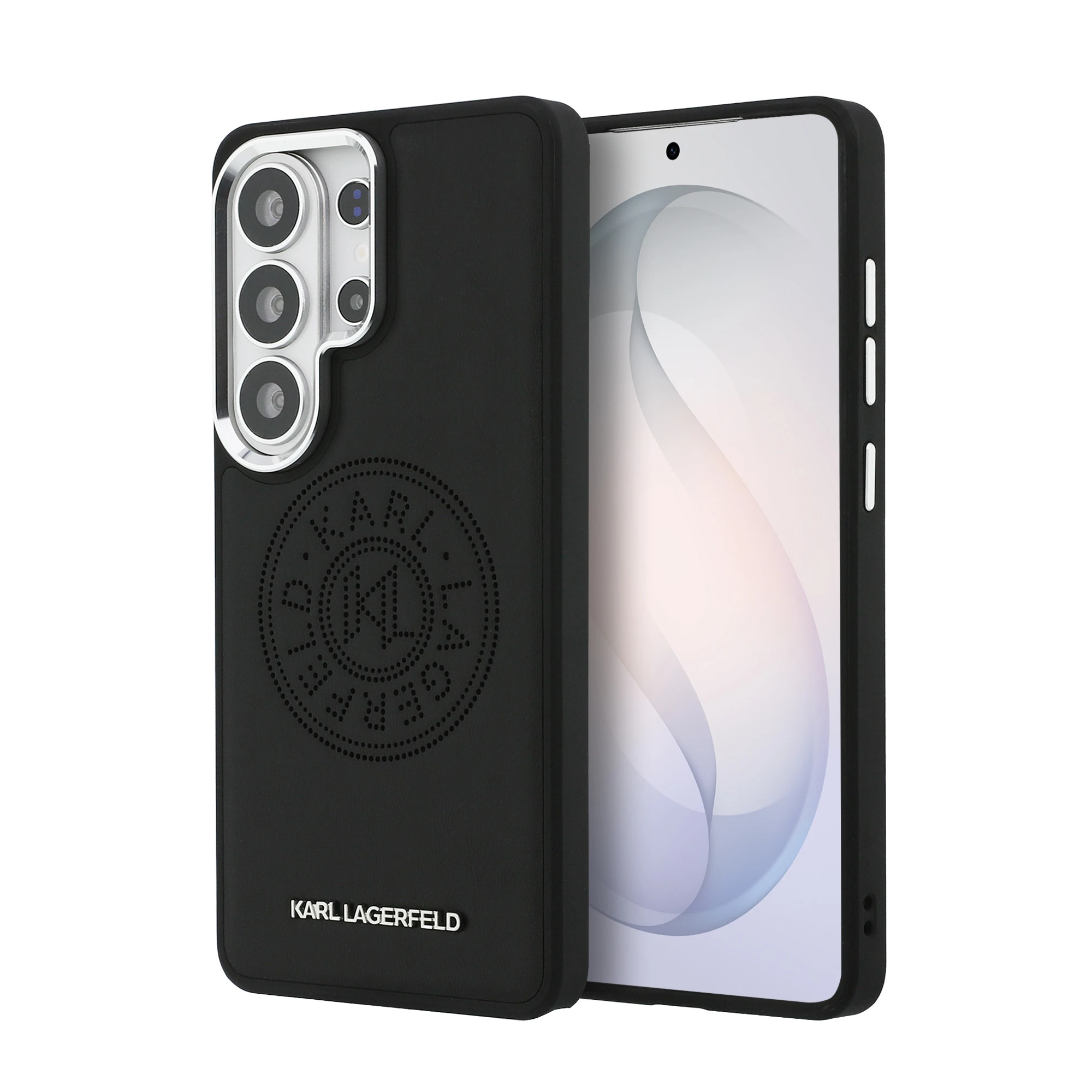 Karl Lagerfeld perforuotas KL MagSafe dėklas, skirtas „Samsung Galaxy S26 Ultra“, juodas aprašymas - Prekės nuotrauka