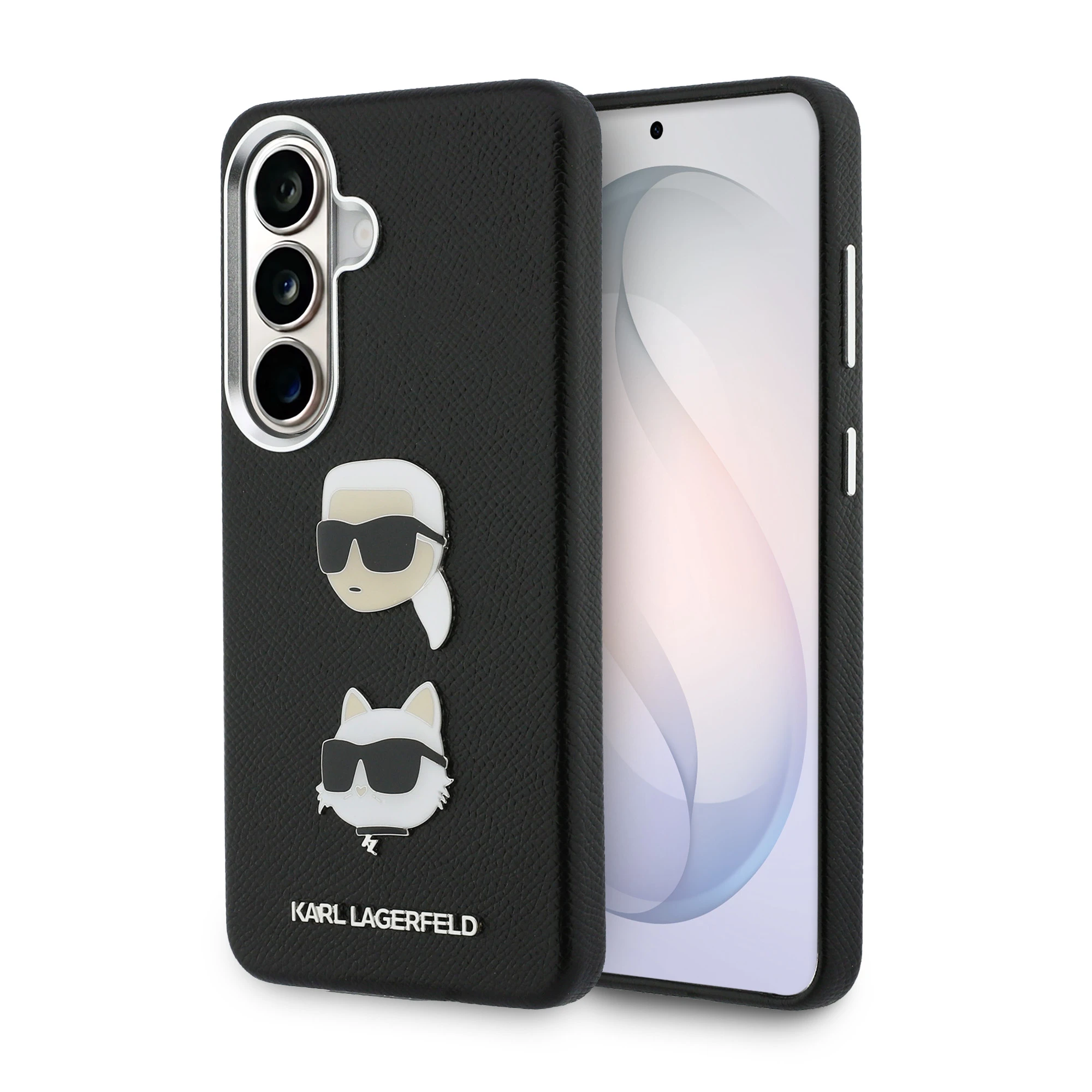 Karl Lagerfeld „Saffiano“ dvigubų galvučių metalinis dėklas, skirtas „Samsung Galaxy S26+“, juodas aprašymas - Prekės nuotrauka Karl Lagerfeld „Saffiano“ dvigubų galvučių metalinis dėklas, skirtas „Samsung Galaxy S26+“, juodas aprašymas - Prekės nuotrauka