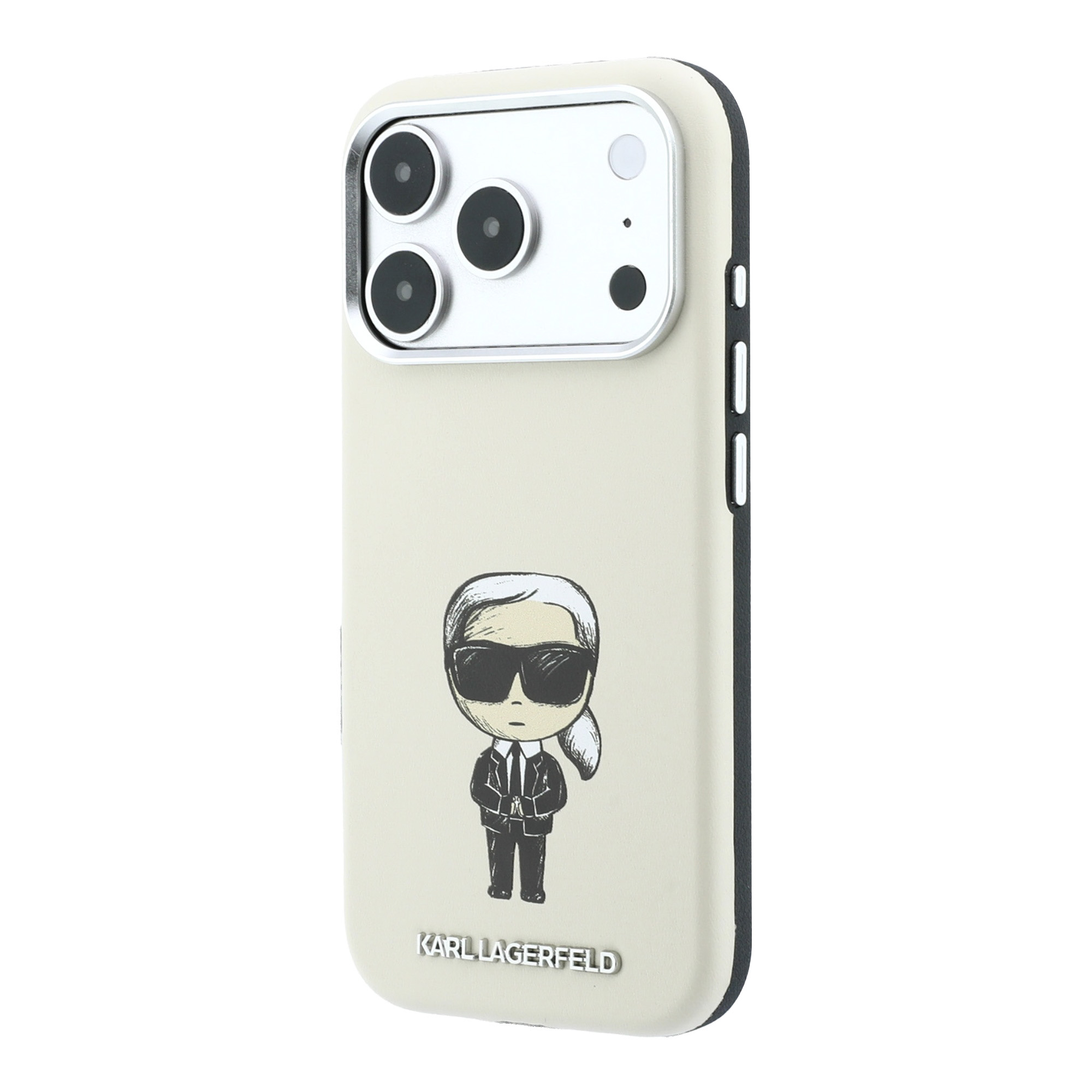 Karl Lagerfeld Smooth Ikonik Sketch MagSafe dėklas, skirtas iPhone 18 Pro / 17 Pro - smėlio spalvos aprašymas - Prekės nuotrauka