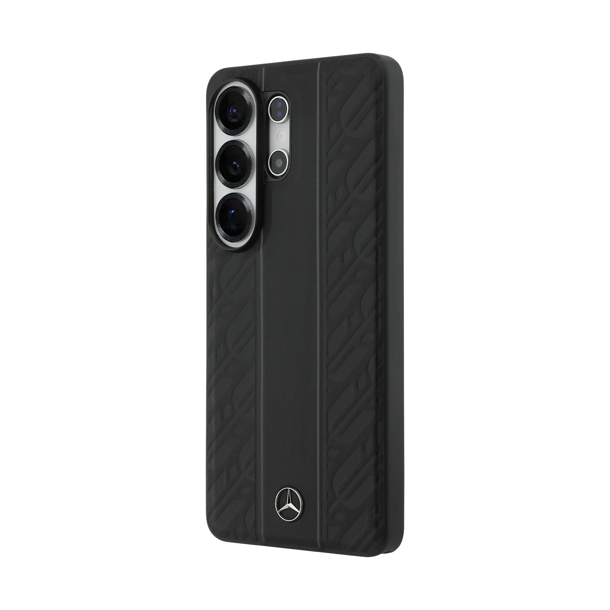 Mercedes „MagSafe“ dėklas su lauro lapų vertikaliomis juostelėmis, skirtas „Samsung Galaxy S26 Ultra“, juodas aprašymas - Prekės nuotrauka