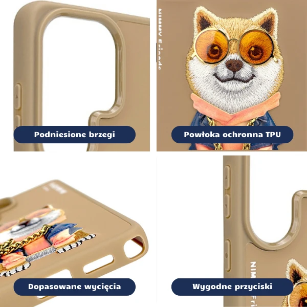 Nimmy Šuns akinių dėklas, skirtas „Samsung Galaxy S26 Ultra“, smėlio spalvos aprašymas - Prekės nuotrauka