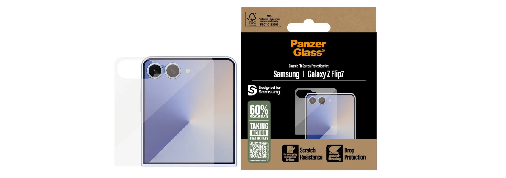 Panzer Glass „PanzerGlass ®“ ekrano apsauga „Samsung Galaxy Z Flip7“ | Klasikinio pritaikymo, „Samsung“, „Samsung - Galaxy Z Flip7“, Sausas klijavimas, Atsparus įbrėžimams, Atsparus smūgiams, Permatoma, 1 vnt. aprašymas - Prekės nuotrauka Panzer Glass „PanzerGlass ®“ ekrano apsauga „Samsung Galaxy Z Flip7“ | Klasikinio pritaikymo, „Samsung“, „Samsung - Galaxy Z Flip7“, Sausas klijavimas, Atsparus įbrėžimams, Atsparus smūgiams, Permatoma, 1 vnt. aprašymas - Prekės nuotrauka