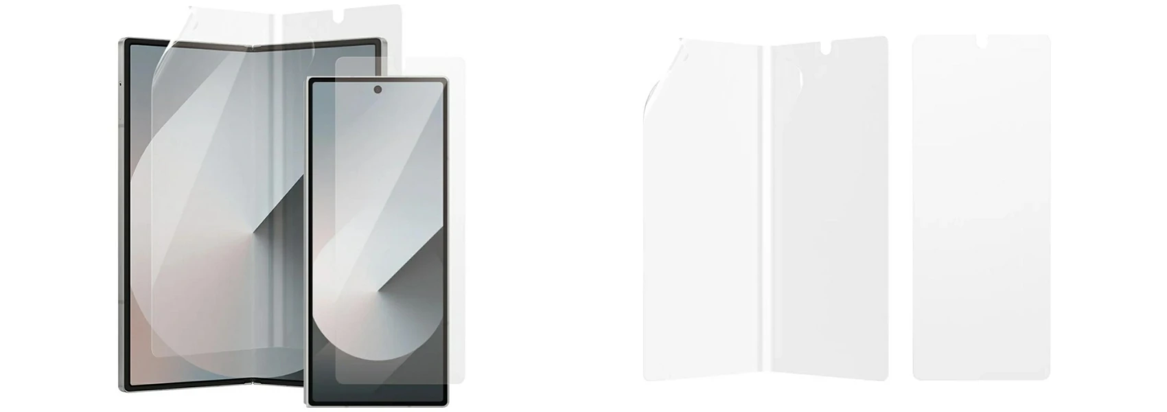 Panzer Glass Apsauginis rinkinys „PanzerGlass FlipFoldFlex 2-in-1 Classic Fit Glass“ + itin plataus tvirtinimo TPU plėvelė, skirta „Samsu“ aprašymas - Prekės nuotrauka