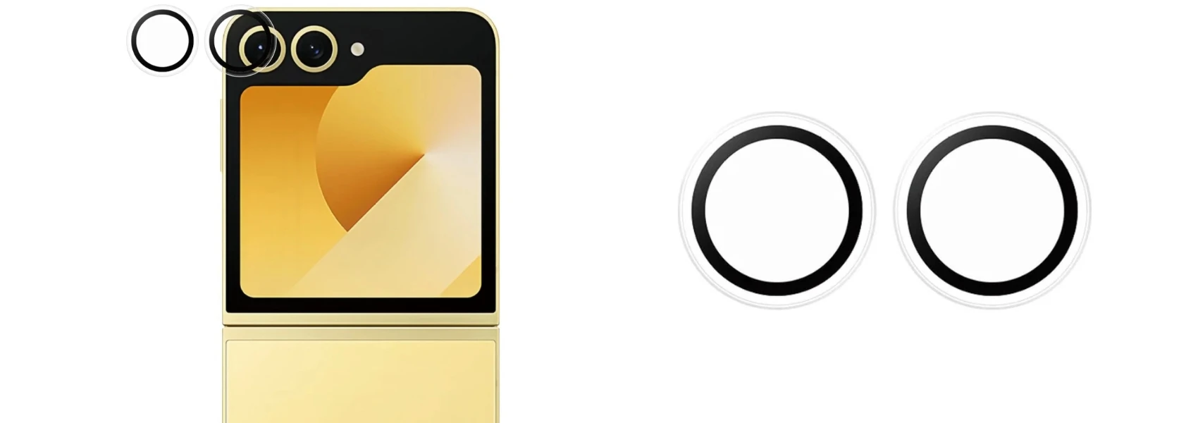 Panzer Glass „PanzerGlass Hoops“ grūdinto stiklo ekrano apsauga, skirta „Samsung Galaxy Z Flip7 FE“ aprašymas - Prekės nuotrauka