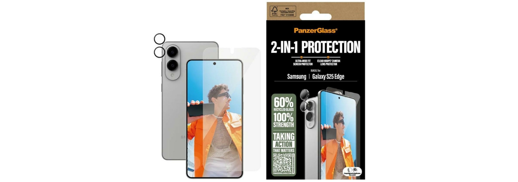 Panzer Glass Apsauginis rinkinys PanzerGlass Hoops+UWF 2in1 apsauginis stiklas+Kameros lešio apsauga skirta Samsung Galaxy S25 Edge aprašymas - Prekės nuotrauka Panzer Glass Apsauginis rinkinys PanzerGlass Hoops+UWF 2in1 apsauginis stiklas+Kameros lešio apsauga skirta Samsung Galaxy S25 Edge aprašymas - Prekės nuotrauka