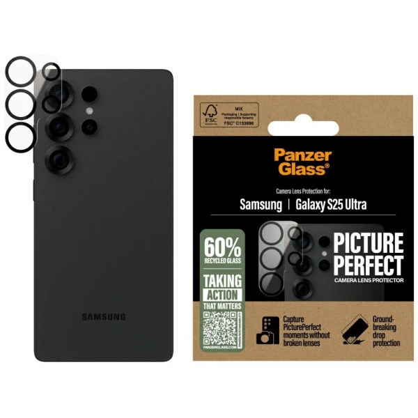 Panzer Glass ekrano apsauga kamerai PanzerGlass PicturePerfect objektyvo apsauga Samsung Galaxy S25 Ultra aprašymas - Prekės nuotrauka