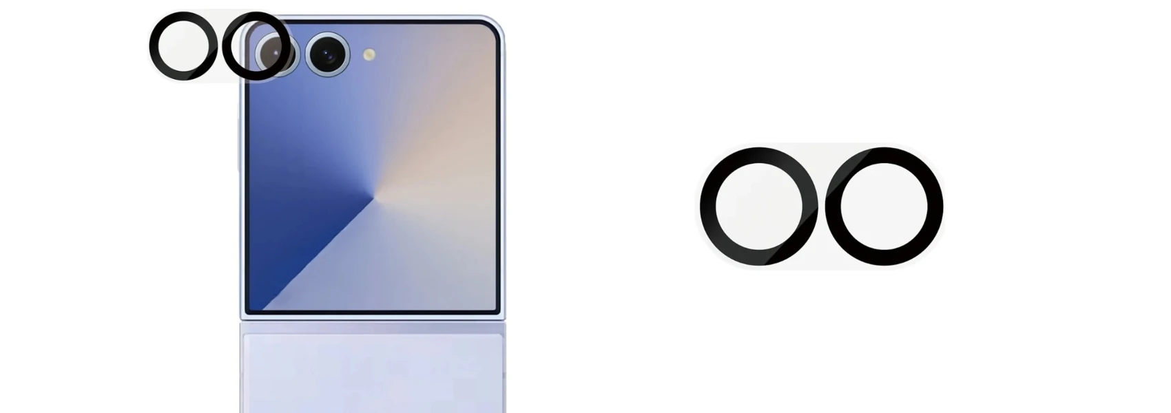 Panzer Glass Grūdintas stiklas na objektyvas PanzerGlass PicturePerfect do Samsung Galaxy Z Flip7 aprašymas - Prekės nuotrauka