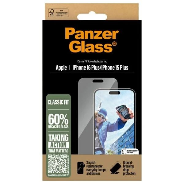 Panzer Glass Apple iPhone 15 Plus/16 Plus Classic Fit Glass iš PanzerGlass aprašymas - Prekės nuotrauka Panzer Glass Apple iPhone 15 Plus/16 Plus Classic Fit Glass iš PanzerGlass aprašymas - Prekės nuotrauka