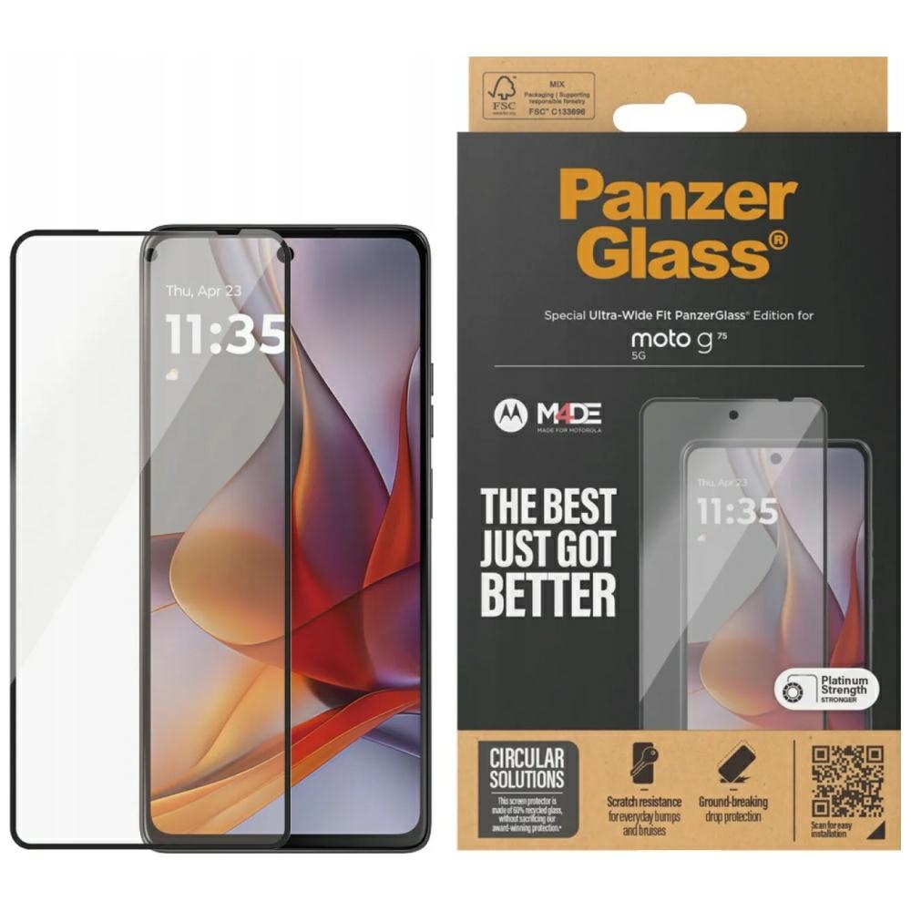 Panzer Glass PanzerGlass Ultra-Wide Fit grūdintas stiklas, skirtas Motorola Moto g75 5G aprašymas - Prekės nuotrauka Panzer Glass PanzerGlass Ultra-Wide Fit grūdintas stiklas, skirtas Motorola Moto g75 5G aprašymas - Prekės nuotrauka