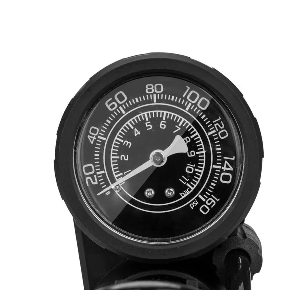 Rockbros 42610002001 floor bicycle pompa with pressure gauge – juodos spalvos aprašymas - Prekės nuotrauka