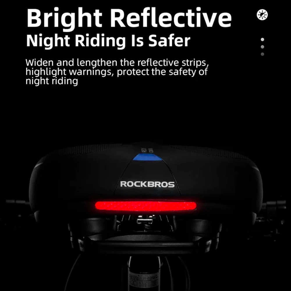 Rockbros AQ-6090B bicycle saddle – juodos spalvos and mėlynas aprašymas - Prekės nuotrauka Rockbros AQ-6090B bicycle saddle – juodos spalvos and mėlynas aprašymas - Prekės nuotrauka