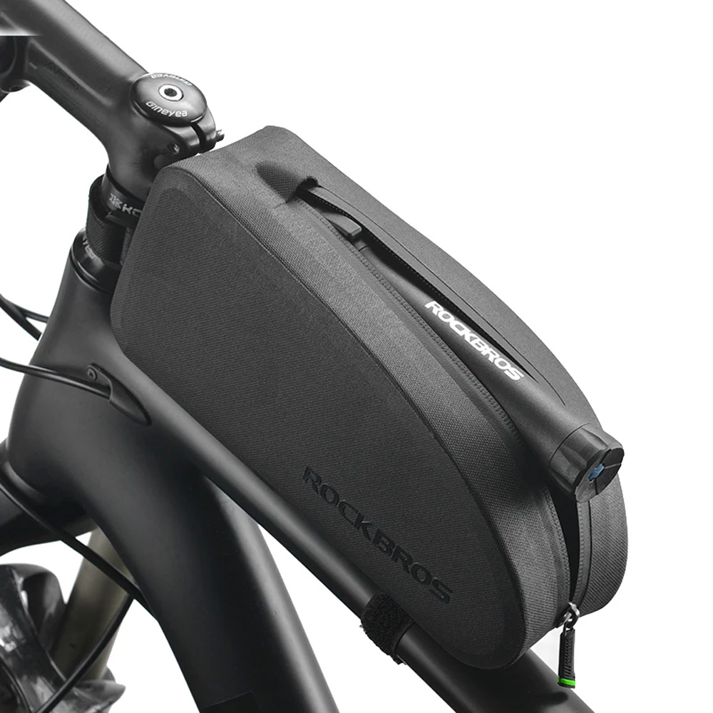 Rockbros AS-019-1 bicycle frame bag waterproof 1.6 l – juodos spalvos aprašymas - Prekės nuotrauka Rockbros AS-019-1 bicycle frame bag waterproof 1.6 l – juodos spalvos aprašymas - Prekės nuotrauka