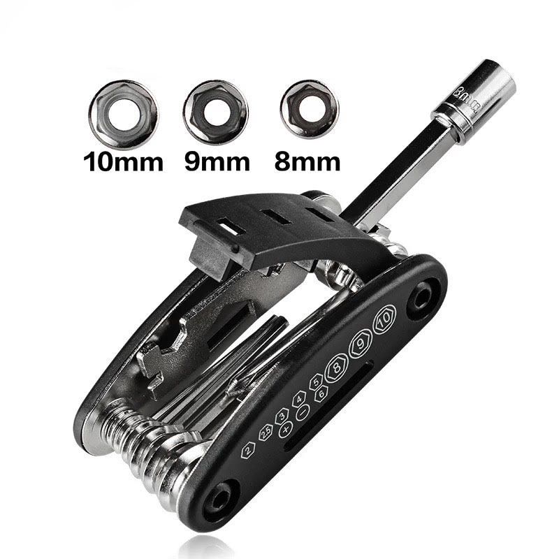 Rockbros GJ1601 16-in-1 multi-tool for bicycle repair – juodas aprašymas - Prekės nuotrauka Rockbros GJ1601 16-in-1 multi-tool for bicycle repair – juodas aprašymas - Prekės nuotrauka