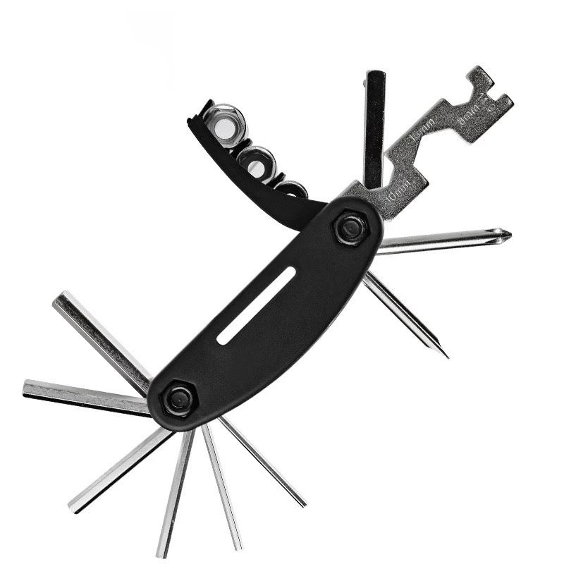 Rockbros GJ1601 16-in-1 multi-tool for bicycle repair – juodas aprašymas - Prekės nuotrauka Rockbros GJ1601 16-in-1 multi-tool for bicycle repair – juodas aprašymas - Prekės nuotrauka