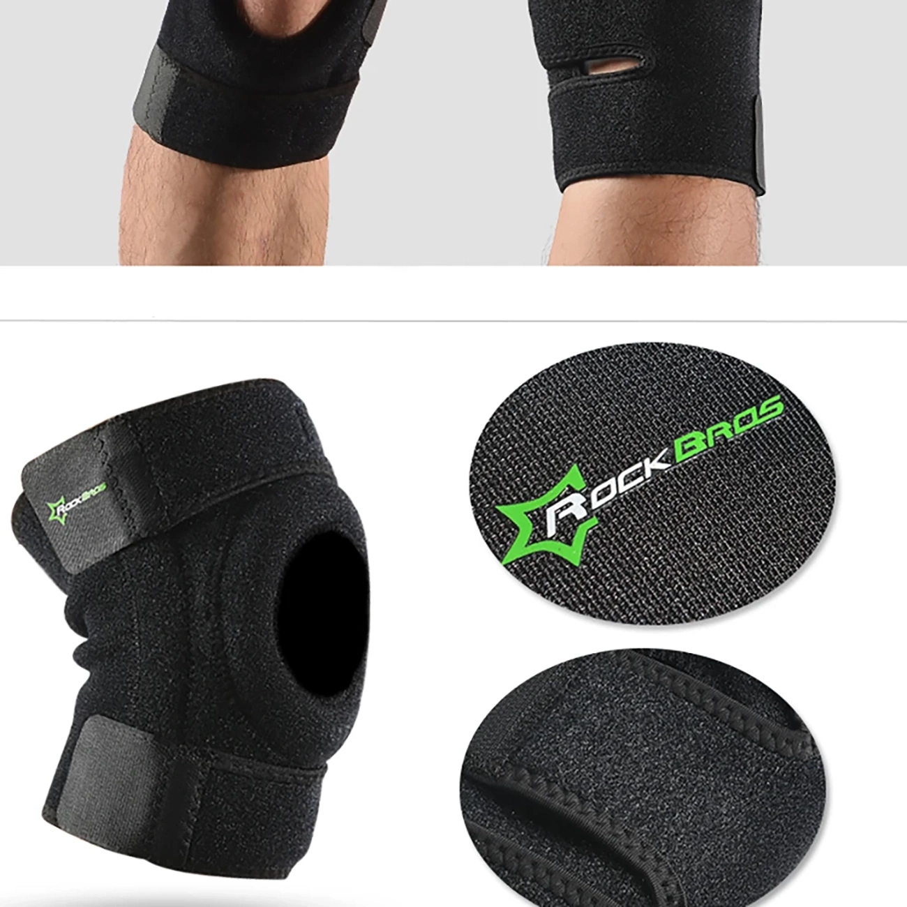 Rockbros LF1106L sports protector for patella and knee joint, dydis L – juodos spalvos aprašymas - Prekės nuotrauka Rockbros LF1106L sports protector for patella and knee joint, dydis L – juodos spalvos aprašymas - Prekės nuotrauka