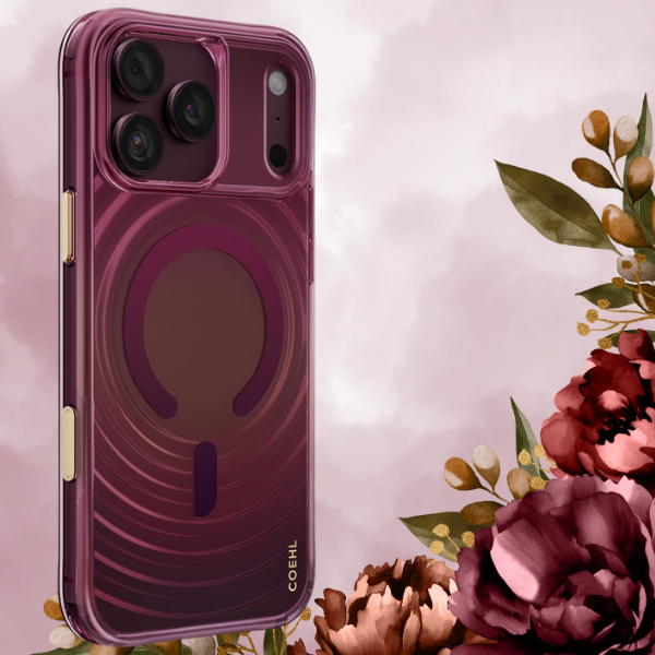 Dėklas Uniq Coehl Vela Magnetic Charging Case for iPhone 18 Pro Max / 17 Pro Max - Burgundy aprašymas - Prekės nuotrauka