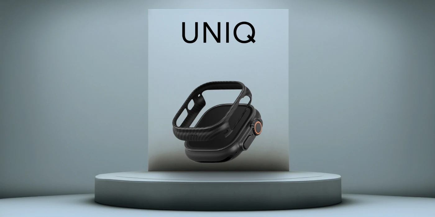 UNIQ Keva Verge dėklas, skirtas Apple Watch Ultra / Ultra 2 / Ultra 3 49 mm, juodas aprašymas - Prekės nuotrauka