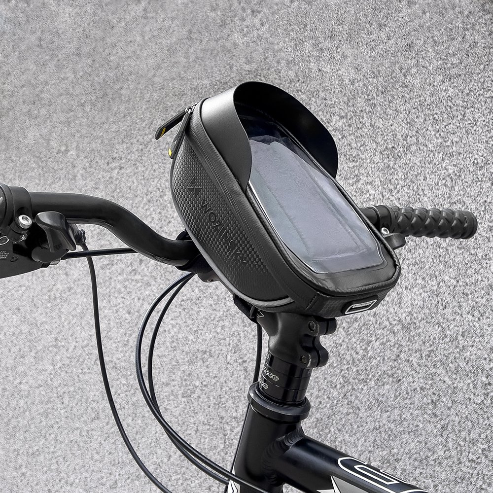 Wozinsky bike handlebar bag with phone case 1l juodos spalvos (WBB16BK) aprašymas - Prekės nuotrauka Wozinsky bike handlebar bag with phone case 1l juodos spalvos (WBB16BK) aprašymas - Prekės nuotrauka