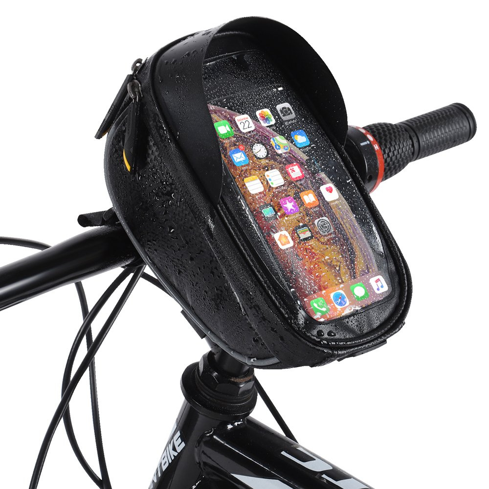 Wozinsky bike handlebar bag with phone case 1l juodos spalvos (WBB16BK) aprašymas - Prekės nuotrauka Wozinsky bike handlebar bag with phone case 1l juodos spalvos (WBB16BK) aprašymas - Prekės nuotrauka