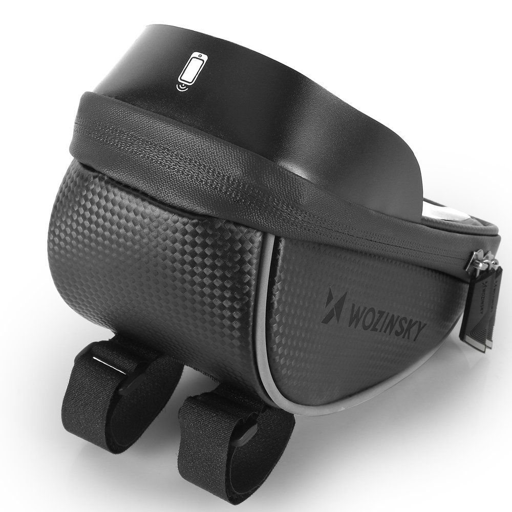 Wozinsky bike handlebar bag with phone case 1l juodos spalvos (WBB16BK) aprašymas - Prekės nuotrauka Wozinsky bike handlebar bag with phone case 1l juodos spalvos (WBB16BK) aprašymas - Prekės nuotrauka