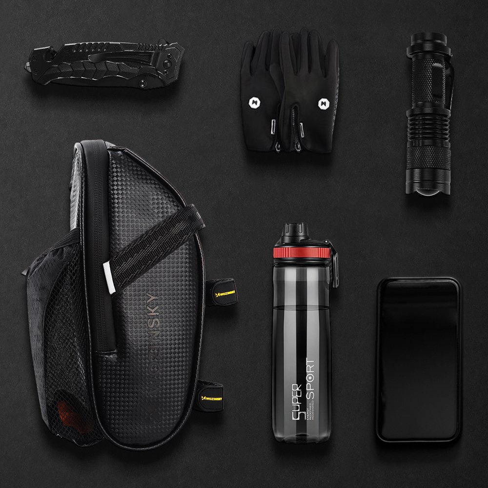 Wozinsky bike saddle bag 1.5 l juodos spalvos (WBB20BK) aprašymas - Prekės nuotrauka Wozinsky bike saddle bag 1.5 l juodos spalvos (WBB20BK) aprašymas - Prekės nuotrauka