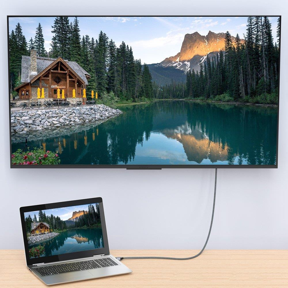 Wozinsky HDMI 2.1 Cable 8K 60 Hz 48 Gbps / 4K 120 Hz / 2K 144 Hz 1 m Sidabrinis (WHDMI-10) aprašymas - Prekės nuotrauka